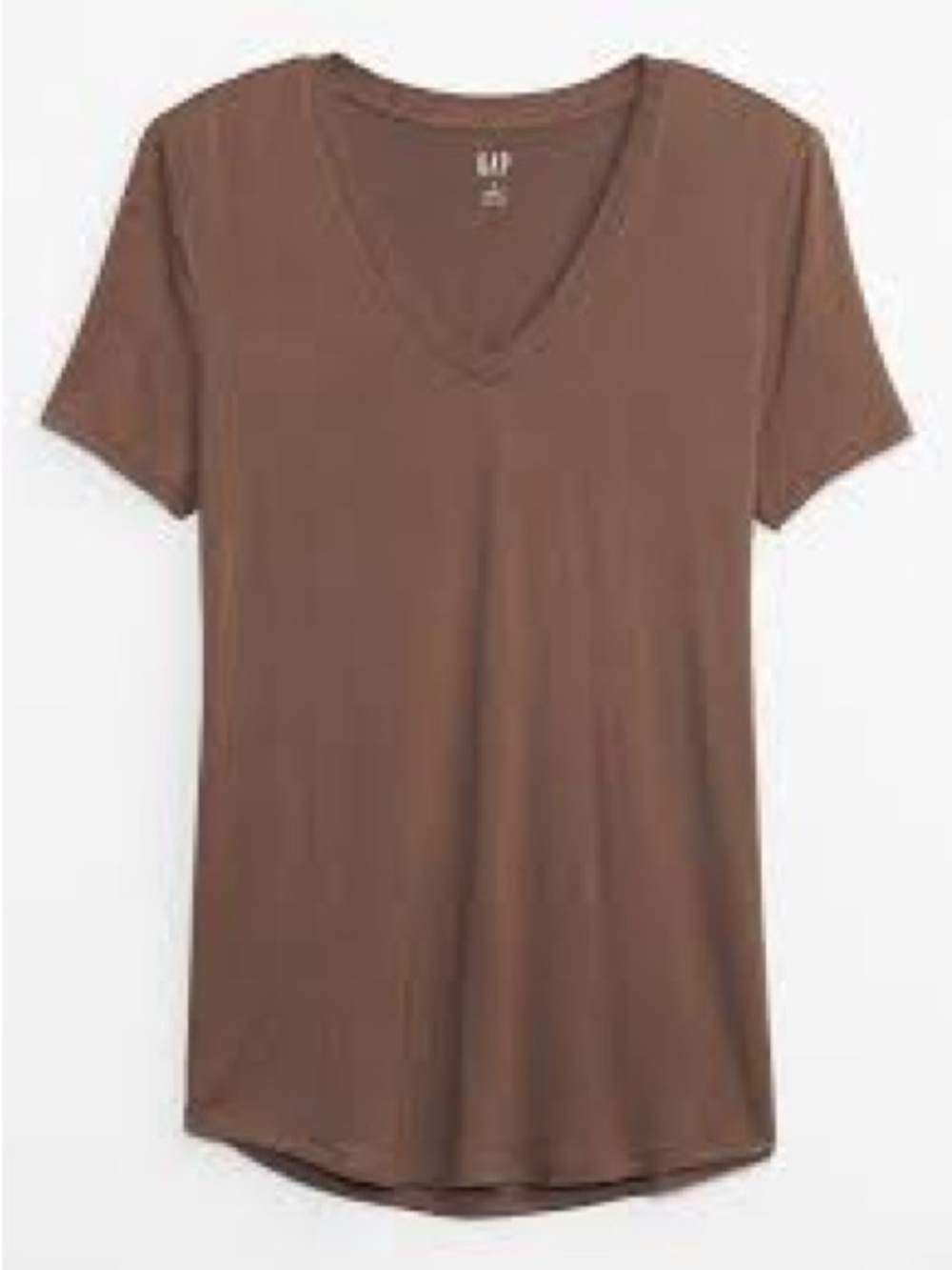 GAP Brown V-Neck Short Sleeve Tee